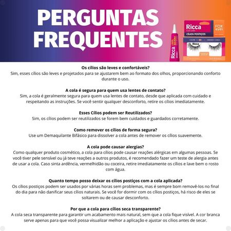 Kit-Cílios-Postiços-+-Cola-Branca-Ricca-Belliz-Fox-Eyes-Glow-Cat-Vol:3-Médio-Cód.2694--5