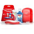 Kit Viagem Colgate Clean Mint - Escova Dental + Creme Dental 30g + Enxaguante Bucal 60ml