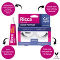 Kit Cílios Postiços + Cola Branca Ricca Belliz Cat Eyes Super Cat Vol:1 Curto