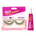 Kit Cílios Postiços + Cola Branca Ricca Belliz Piscou,arrasou Vol:2 Médio