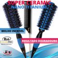 RIÈ SALON-PRO  KIT 2 Escovas Super Ceramic Nano Titanium 57mm + 1 Pente