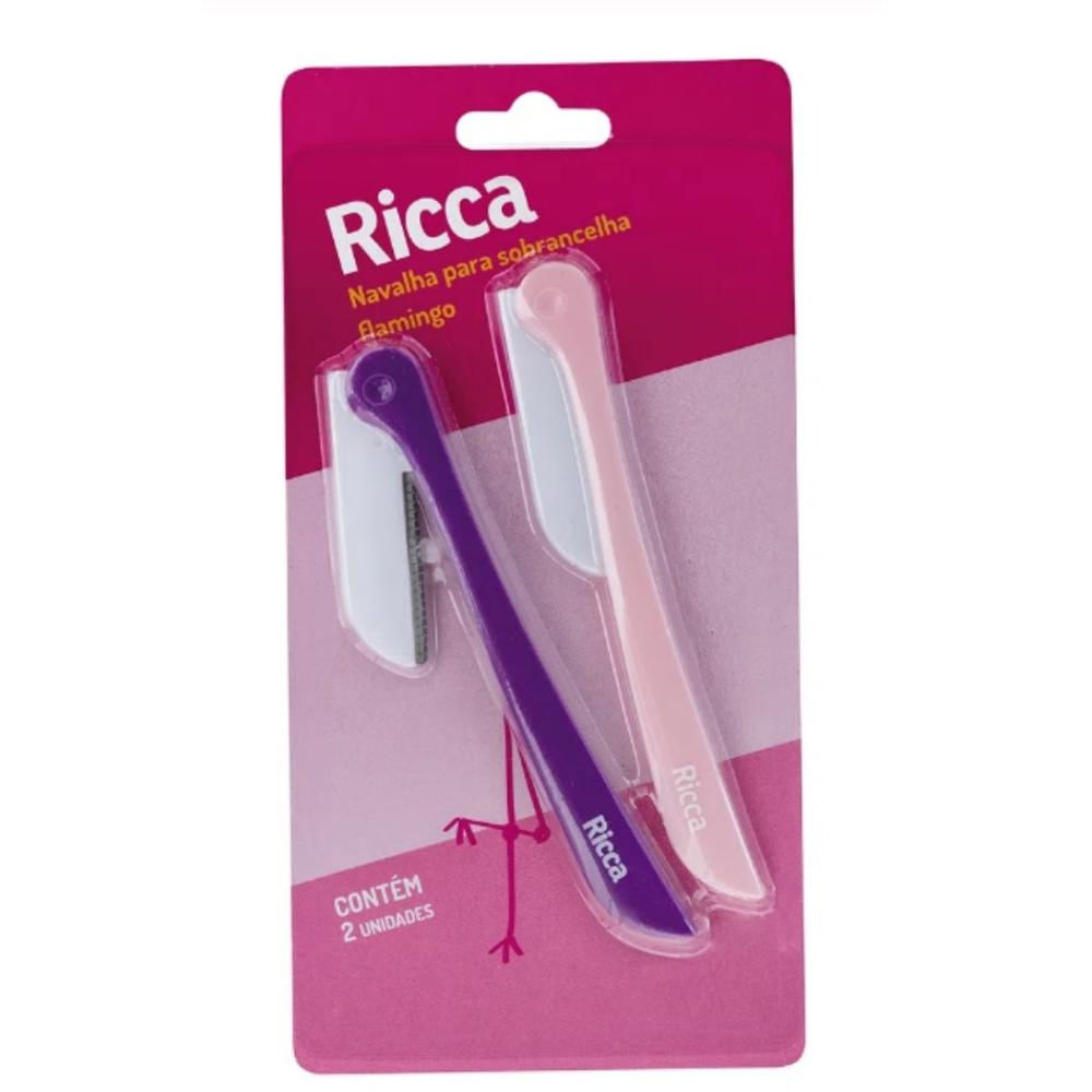 Navalha Para Sobrancelha Flamingo Ricca Belliz