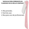Navalha Para Sobrancelha Flamingo Ricca Belliz