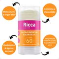 Bastão Protetor Solar Facial Ricca Fps 60