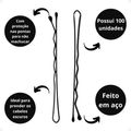 Grampos para Cabelos Pretos Ricca Nº 5 Com 100 unidades