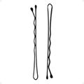 Grampos para Cabelos Pretos Ricca Nº 5 Com 100 unidades