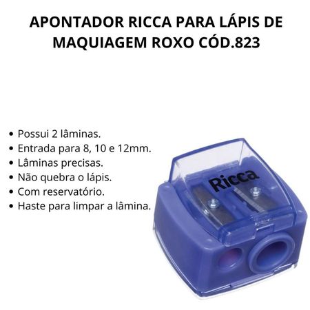 Apontador-Ricca-Para-Lápis-de-Maquiagem-Roxo-Cód.823--2