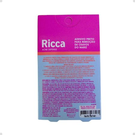 Adesivo-Remoção-de-Cravos-Ricca-Preto-Acne-Defense--2