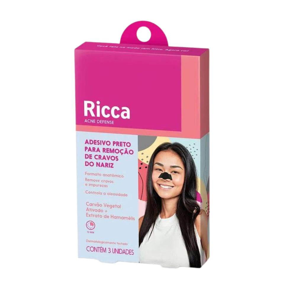 Adesivo Remoção de Cravos Ricca Preto Acne Defense