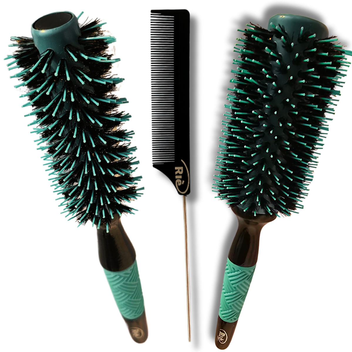 RIÈ Salon Pro Kit 2 Escova Ultimate Tourmaline Max 47mm, 64mm + Pente