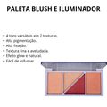 Paleta Blush e Iluminador Ruby Rose Feels 10.3g