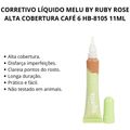 Corretivo Líquido Melu By Ruby Rose Alta Cobertura Café 6 Hb-8105 11ml