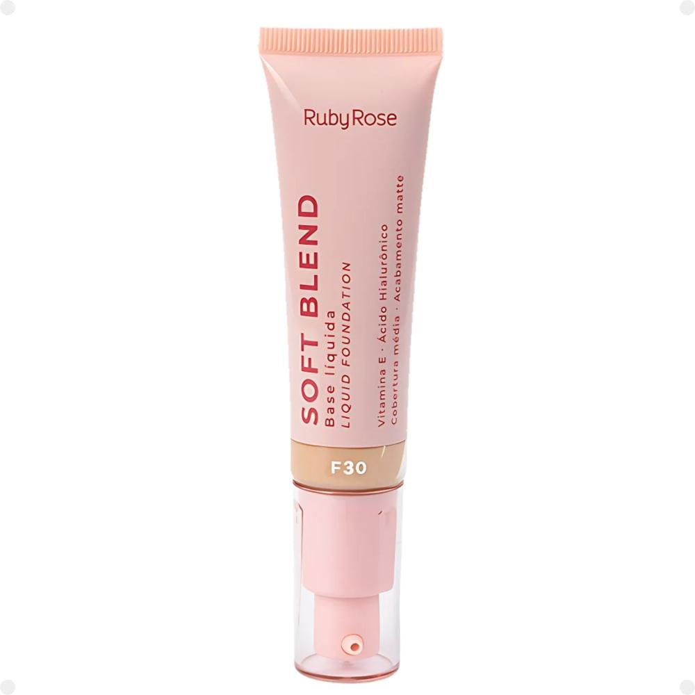 Base Líquida Ruby Rose Soft Blend F30 Média Cobertura 30g