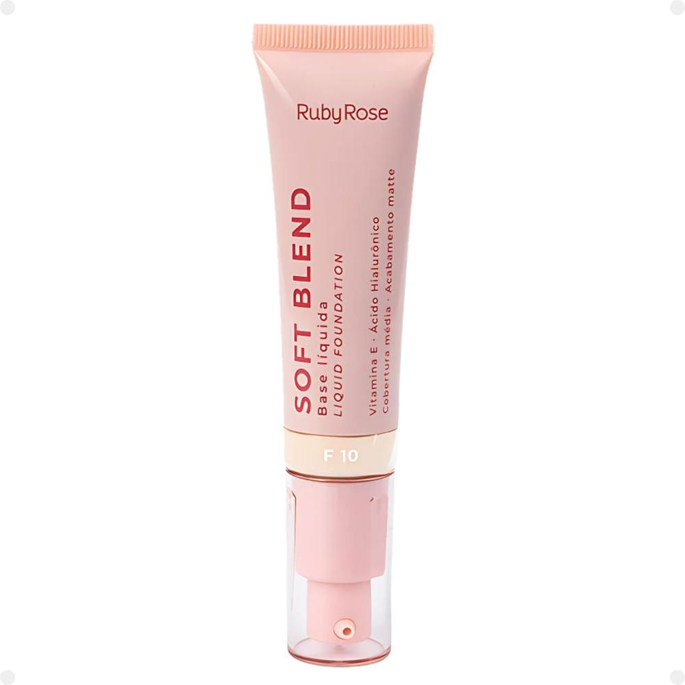 Base Líquida Ruby Rose Soft Blend F10 Média Cobertura 30g