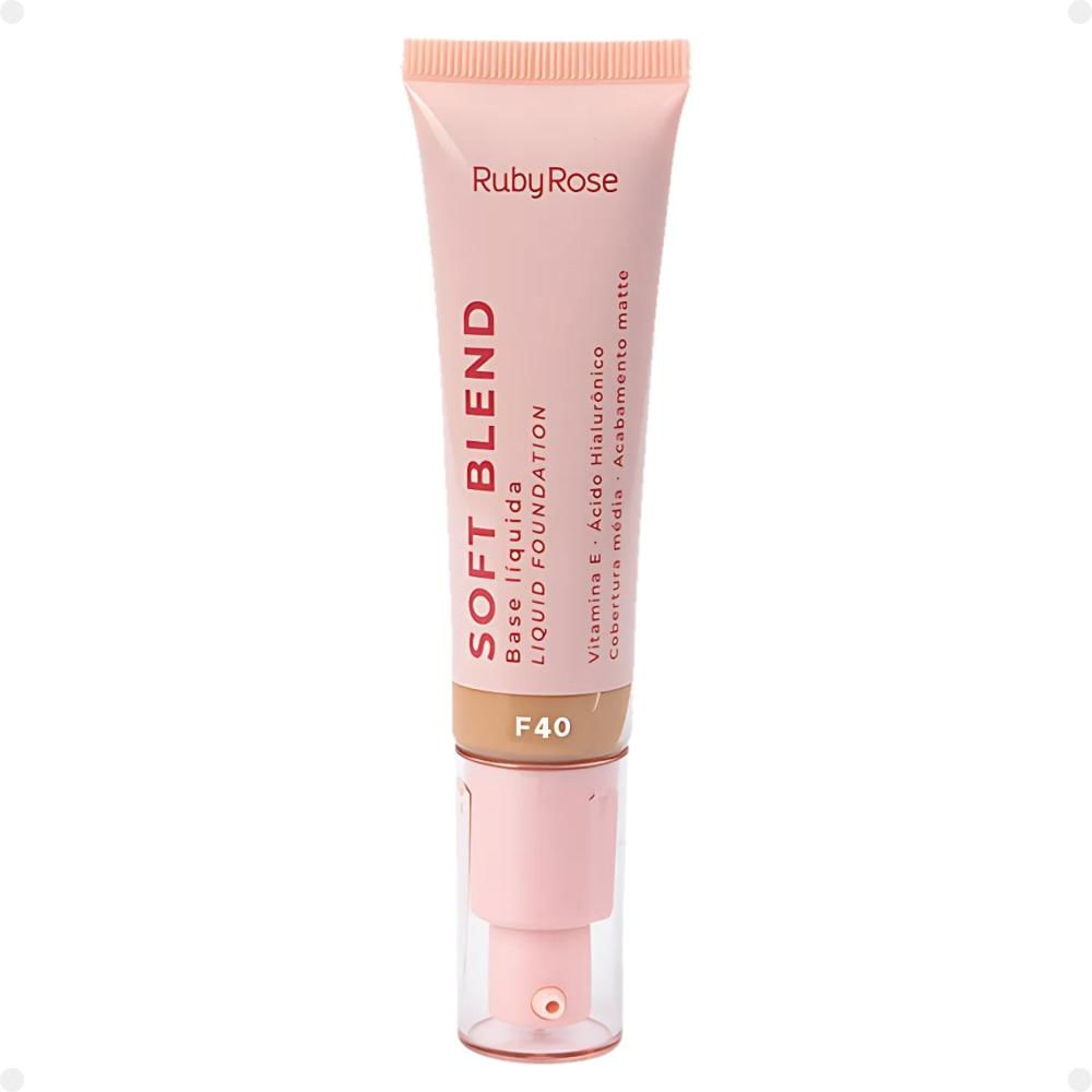 Base Líquida Ruby Rose Soft Blend F40 Média Cobertura 30g
