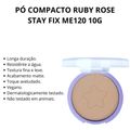 Pó Compacto Ruby Rose Stay Fix Me120 10g