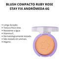 Blush Compacto Ruby Rose Stay Fix Andrômeda 6g