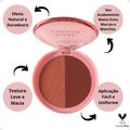 Blush Compacto Duo Ruby Rose Dual Cheeks Ivory e Bronze