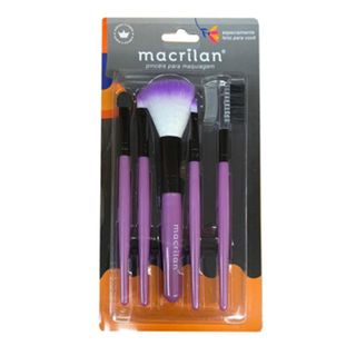 Macrilan Kit Com 5 Pincéis Roxo