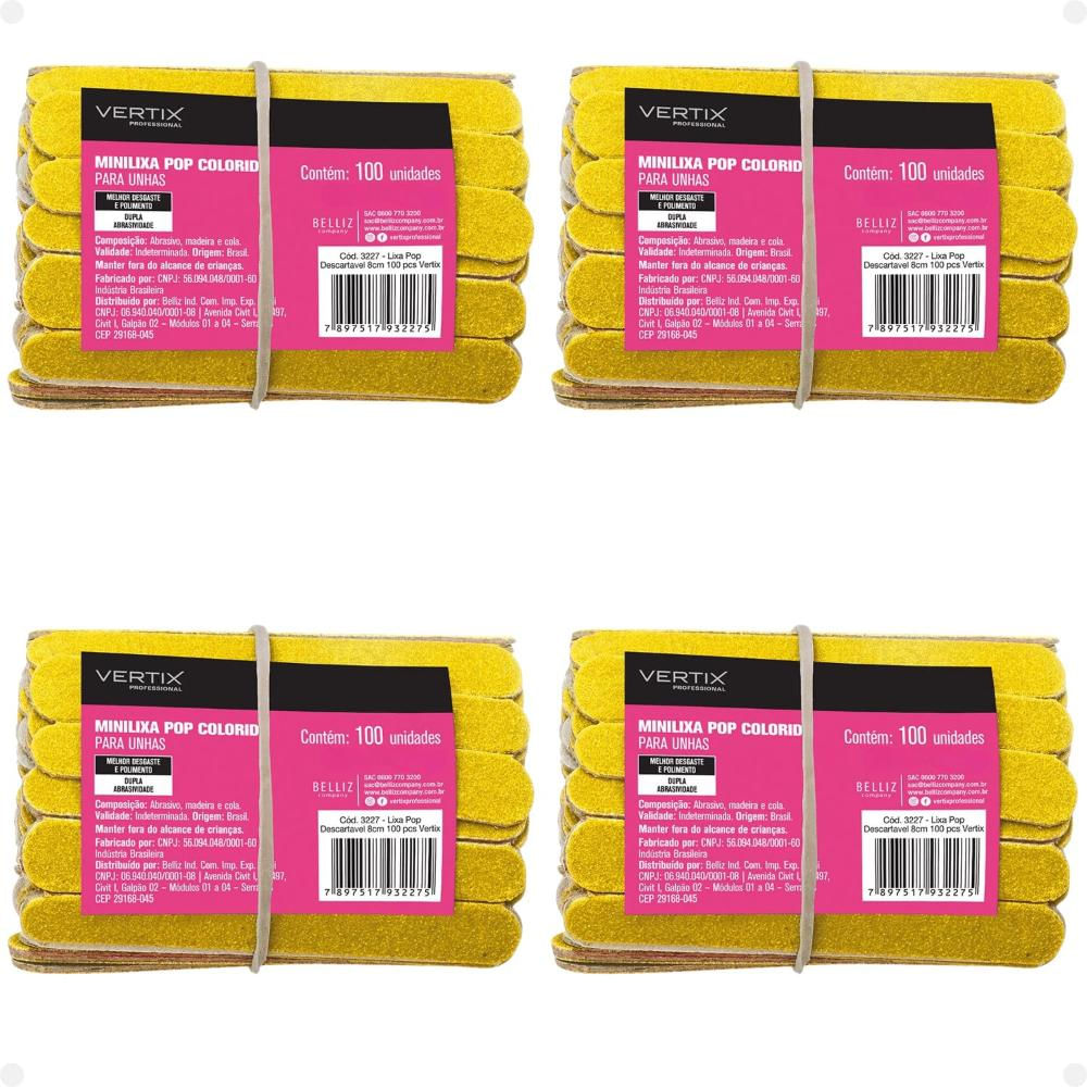 Kit Vertix Belliz: Lixas Para Unhas 09cm