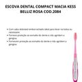 Escova Dental Compact Macia Kess Belliz Rosa Cod.2084