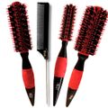 RIÈ Salon Pro Kit Escova Vulcan Ceramic Red Íon Technology 40mm, 47mm e 57mm +1 Pente