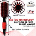 RIÈ Salon Pro Kit Escova Vulcan Ceramic Red Íon Technology 40mm, 47mm e 57mm +1 Pente