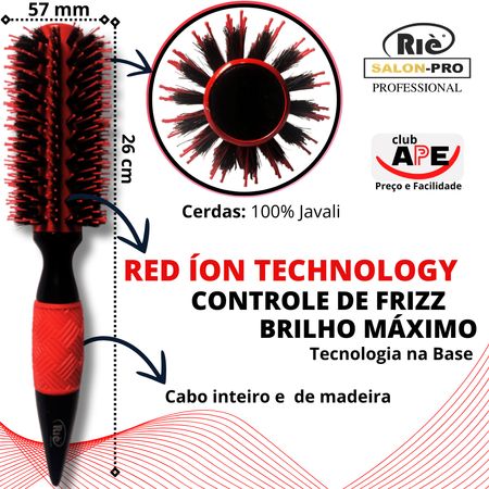 RIÈ-Salon-Pro-Kit-Escova-Vulcan-Ceramic-Red-Íon-Technology-40mm,-47mm-e-57mm-+1-Pente--7