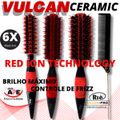 RIÈ Salon Pro Kit Escova Vulcan Ceramic Red Íon Technology 40mm, 47mm e 57mm +1 Pente