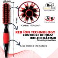 RIÈ Salon Pro Kit Escova Vulcan Ceramic Red Íon Technology 40mm, 47mm e 57mm +1 Pente
