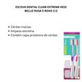 Escova Dental Clear Extreme Kess Belliz Rosa e Roxo
