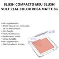 Blush Compacto Meu Blush! Vult Real Color Rosa Matte 3g
