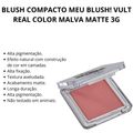 Blush Compacto Meu Blush! Vult Real Color Malva Matte 3g