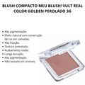 Blush Compacto Meu Blush! Vult Real Color Golden Perolado 3g