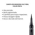 Caneta Delineadora Vult Real Color Preta 1,0ml