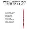 Lapiseira Labial Vult Malva Com Óleo de Rícino 0,35g