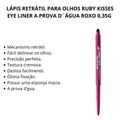 Lápis Retrátil Para Olhos Ruby Kisses Eye Liner A Prova D´água Roxo 0,35g