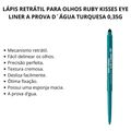Lápis Retrátil Para Olhos Ruby Kisses Eye Liner A Prova D´água Turquesa 0,35g