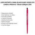 Lápis Retrátil Para Olhos Ruby Kisses Eye Liner A Prova D´água Cereja 0,35g
