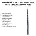 Lápis Retrátil de Olhos Ruby Kisses Intense Eyeliner Blacky 0,28g