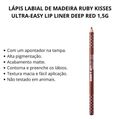 Lápis Labial de Madeira Ruby Kisses Ultra-easy Lip Liner Deep Red 1,5g