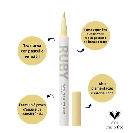 Delineador-Para-Olhos-Ruby-Kisses-Party-Proof-Eyeliner-Retro-Yellow-0,5g-Pte02b--2