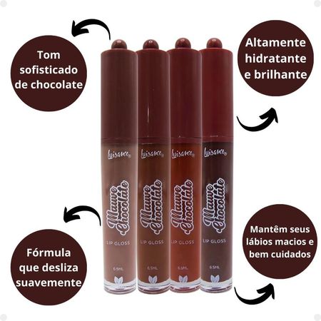 Kit-Luisance-Mauve-Chocolate:-4-Lip-Gloss-Labial-Cores-1,-2,-3-e-4--2