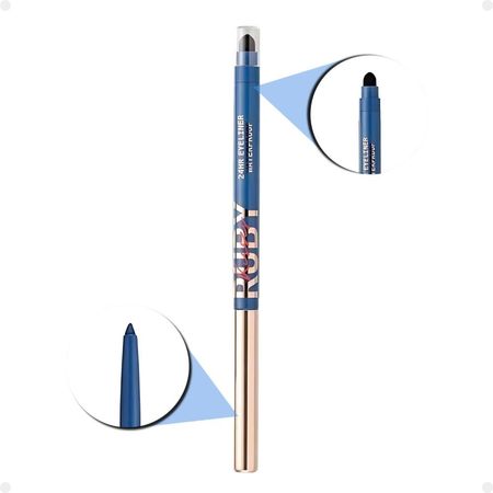 Lápis-Retrátil-em-Gel-à-Prova-D'água-Ruby-Kisses-Glittery-Navy-Blue--2