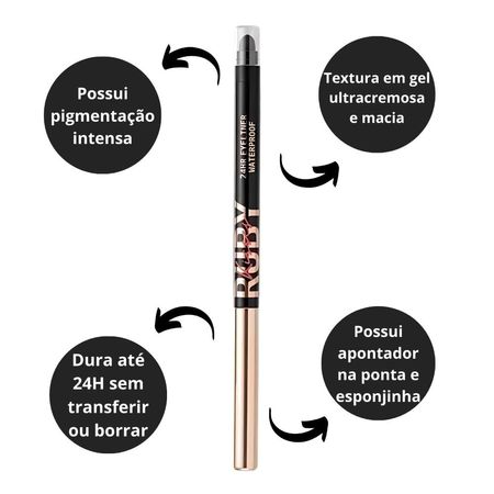 Lápis-Retrátil-em-Gel-à-Prova-D'água-Ruby-Kisses-Blackest-Black--3