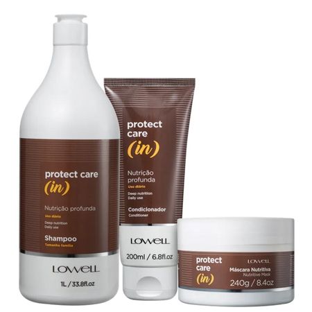 Kit-Lowell-Protect-Care-(In)---Shampoo-1L-+-Condicionador-200ml-+-Máscara-240g--1