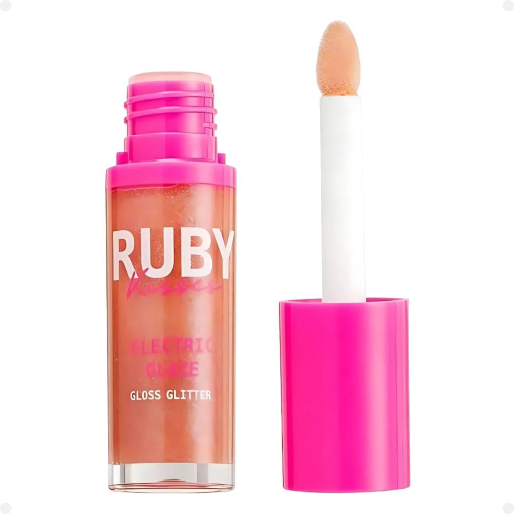 Gloss Glitter Ruby Kisses Electric Glaze 01 Blush Gold