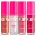 Kit Ruby Kisses Electric Glaze Gloss Glitter: Blush Gold, Holo Sky, Unicorn e Fuchsia