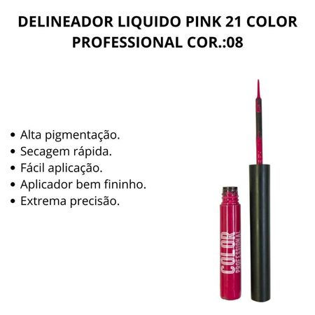 Delineador-Liquido-Pink-21-Color-Professional-Cor.:08--3