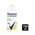 Desodorante Antitranspirante Aerossol Feminino Rexona Erva Doce 72 horas 150ml